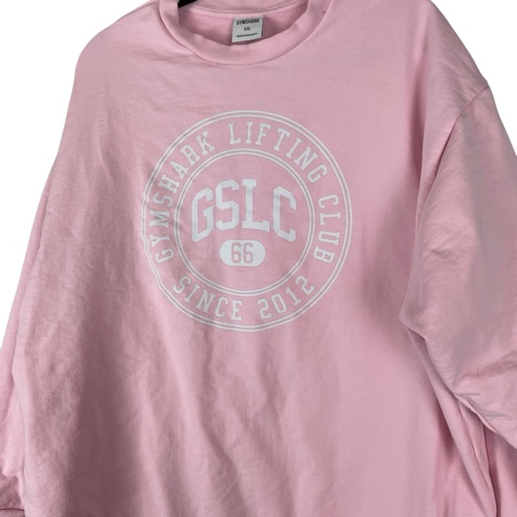 Gymshark GSLC Lifting Club Pink Sweatshirt XXL Oversized Pullover Crewneck - Picture 3 of 6